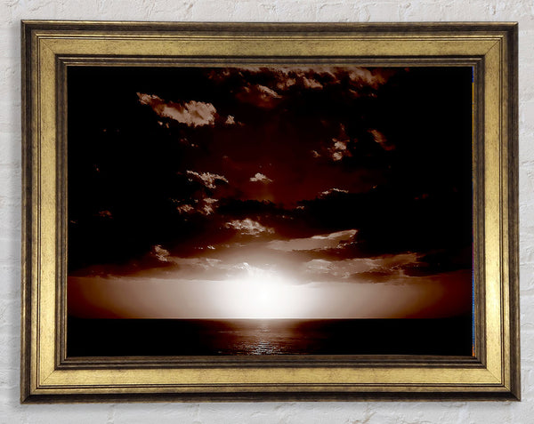 Chocolate Sun Clouds Framed Print