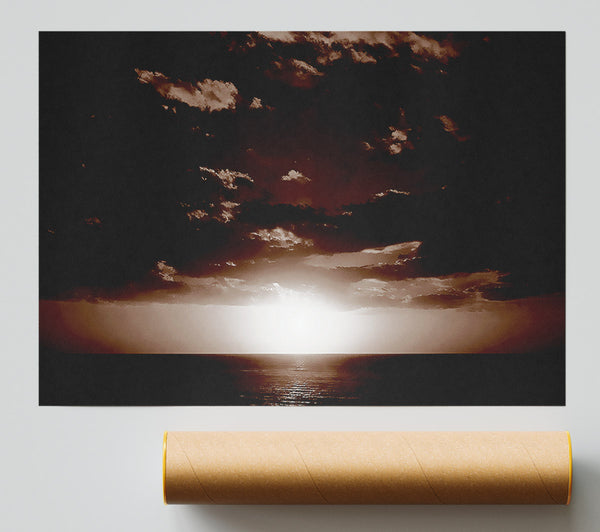 Chocolate Sun Clouds Giclee Print