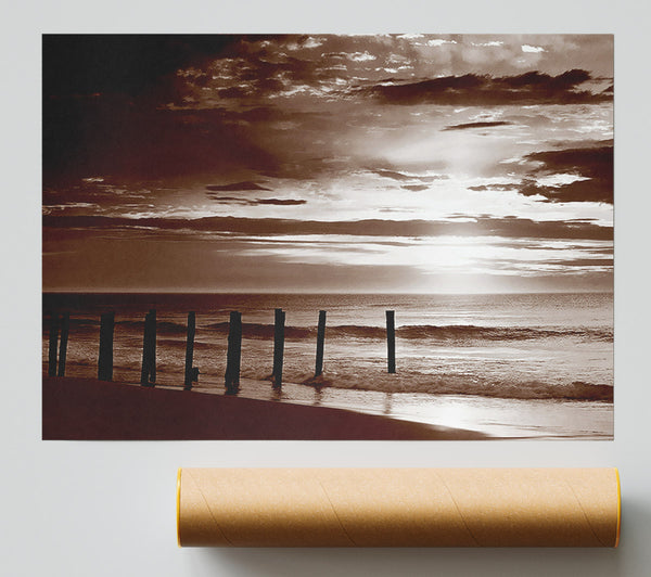 Chocolate Ocean Walk Print