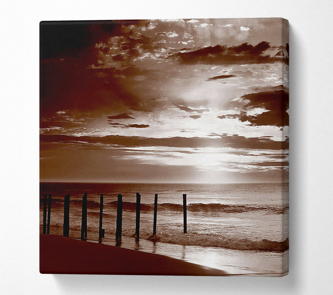  A Canvas Print of Chocolate Ocean Walk Canvas Art