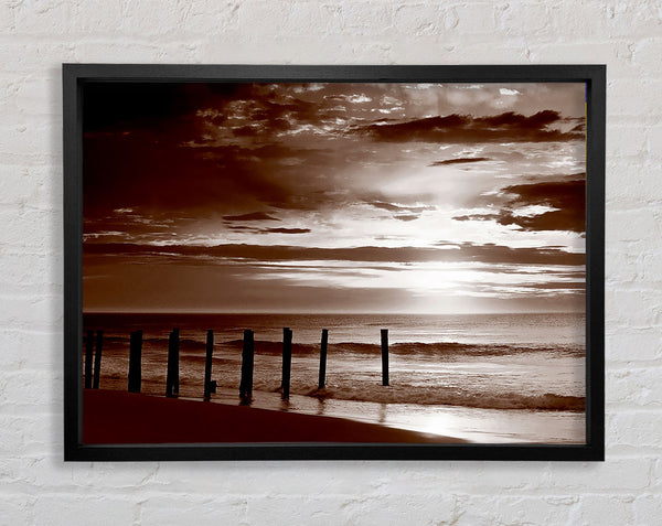 Chocolate Ocean Walk Framed Print
