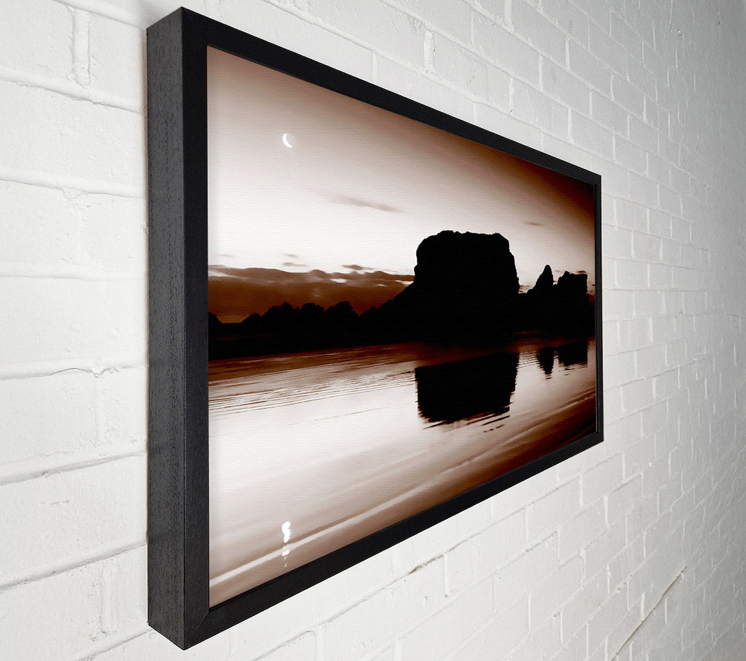  A Canvas Print of Chocolate Moon Reflection Canvas Art