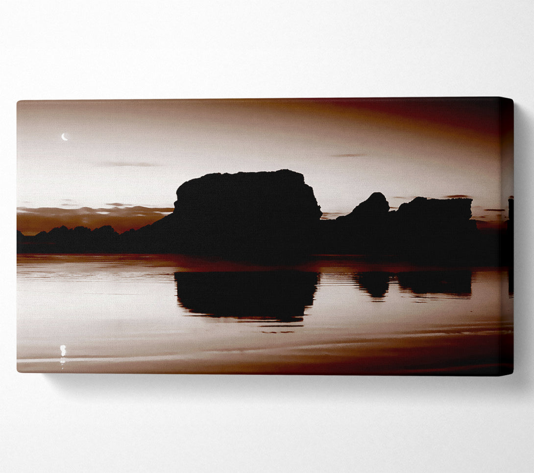  A Canvas Print of Chocolate Moon Reflection Canvas Art