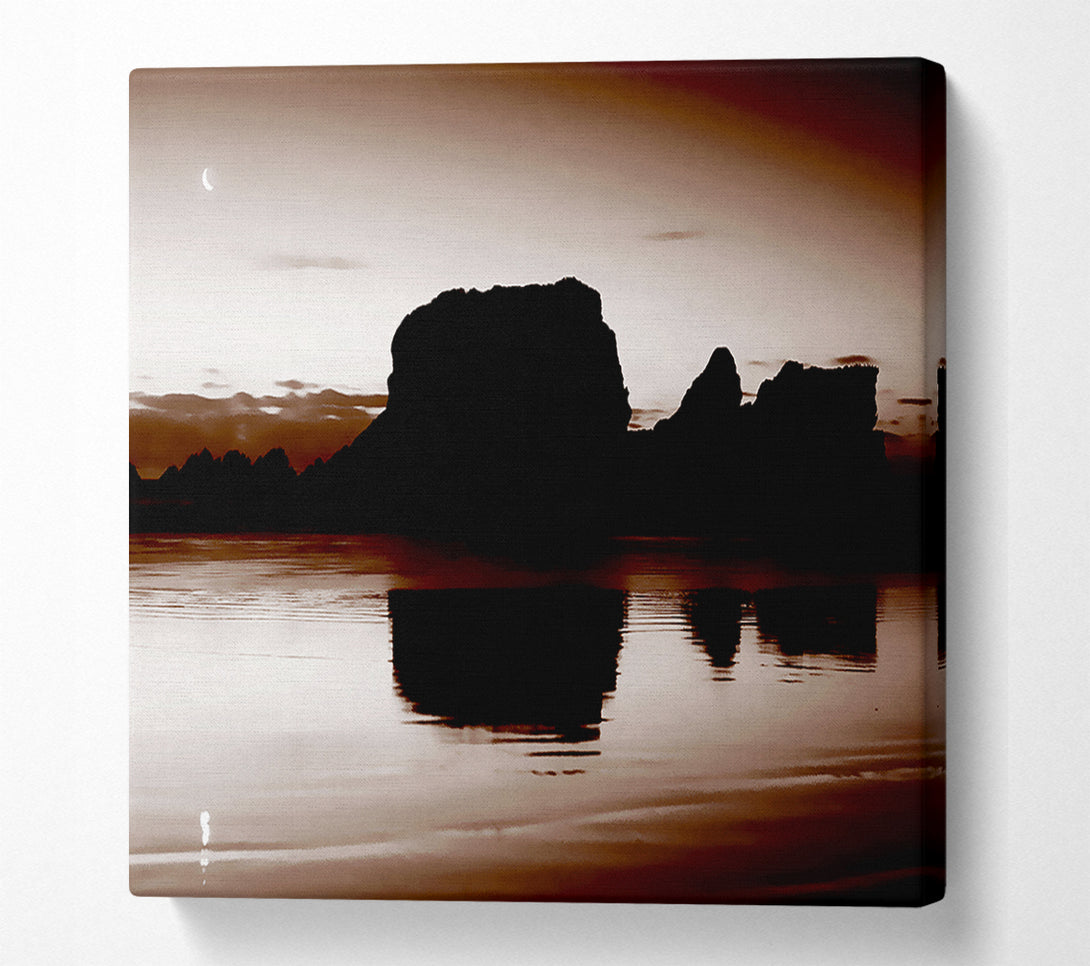  A Canvas Print of Chocolate Moon Reflection Canvas Art