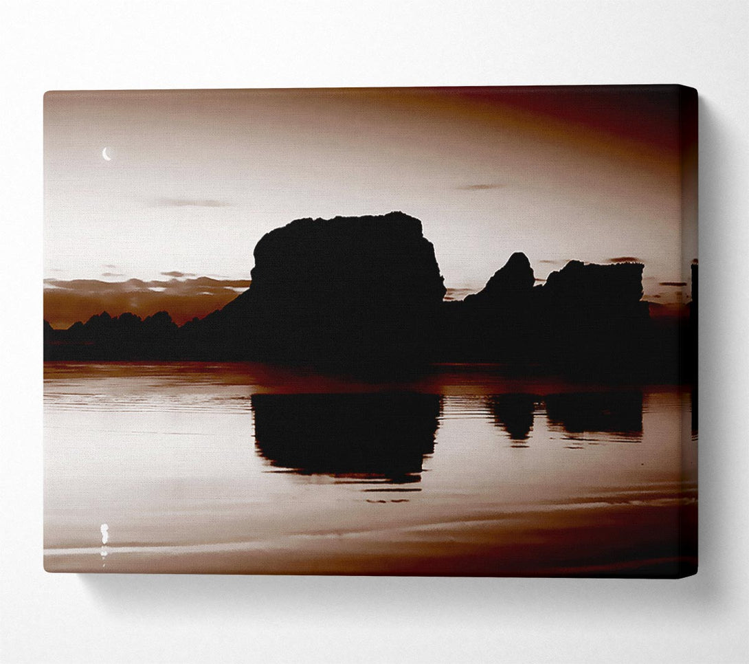  A Canvas Print of Chocolate Moon Reflection Canvas Art
