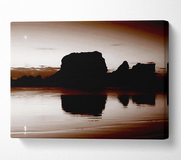  A Canvas Print of Chocolate Moon Reflection Canvas Art