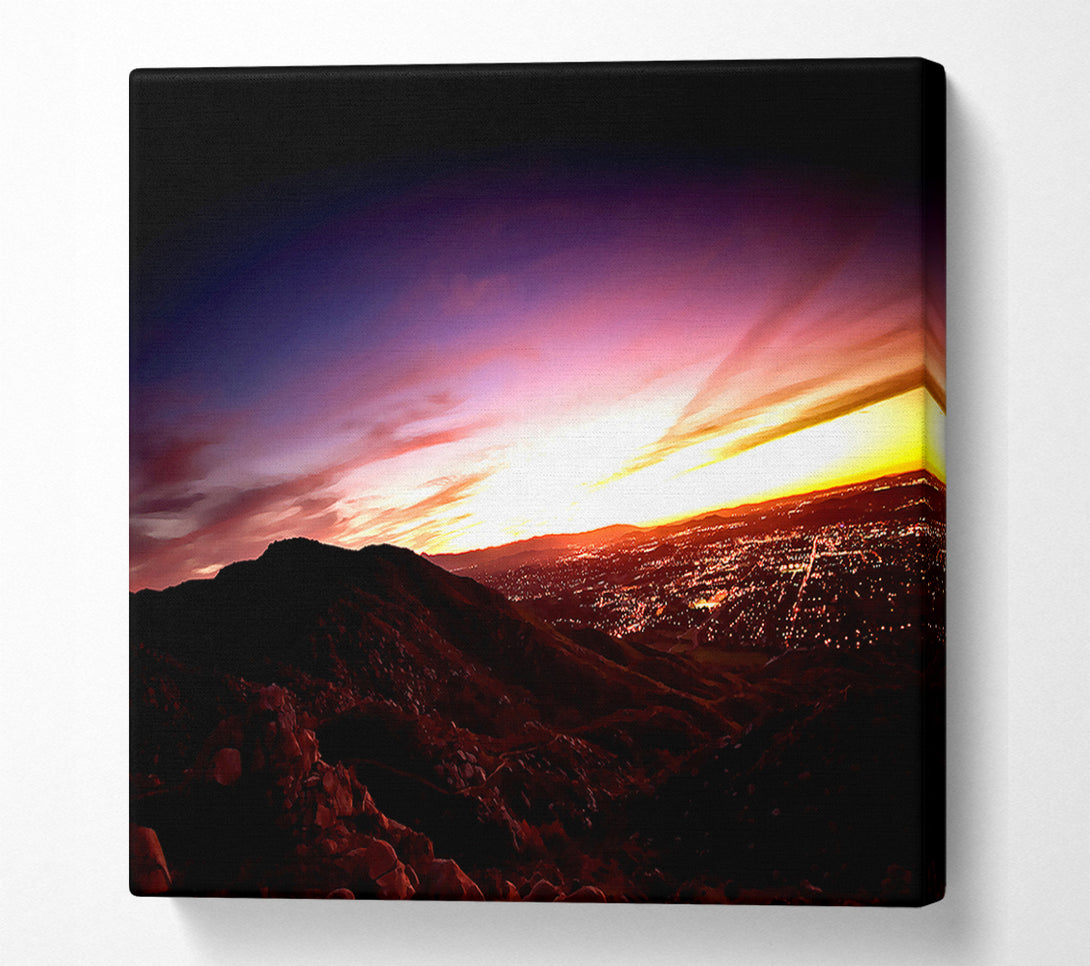  A Canvas Print of Metro Sunset Canvas Print