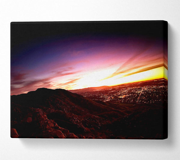  A Canvas Print of Metro Sunset Canvas Print