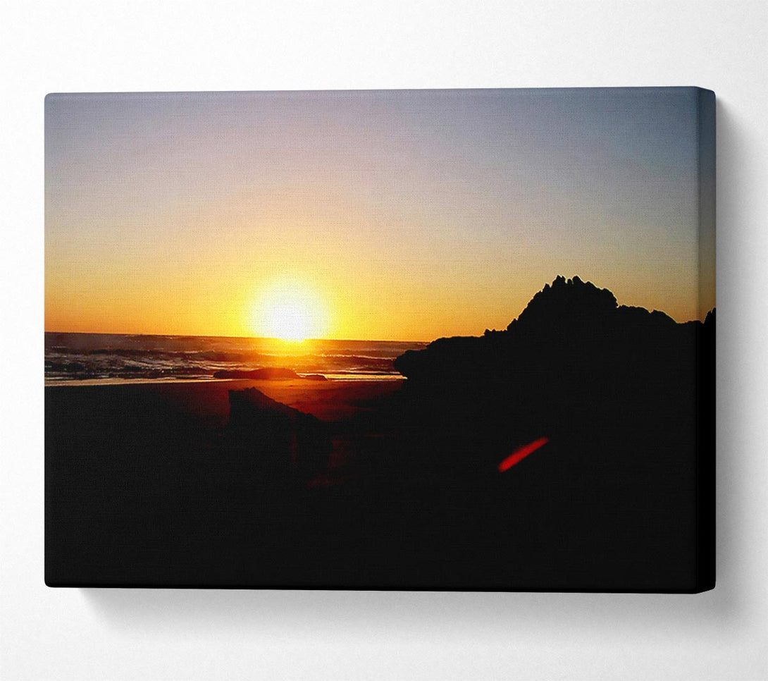  A Canvas Print of The Sun At Dusk Canvas Print