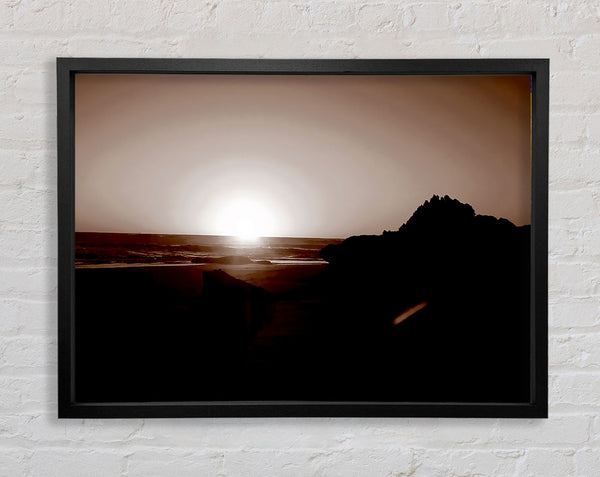 Chocolate Sunrays Framed Print