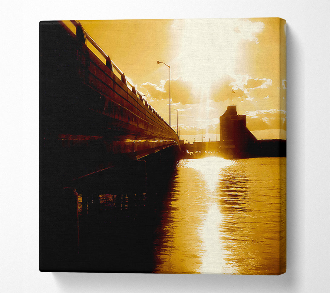  A Canvas Print of The Pier Above Caramel Canvas Wall Art