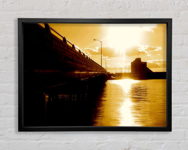 The Pier Above Caramel Framed Print