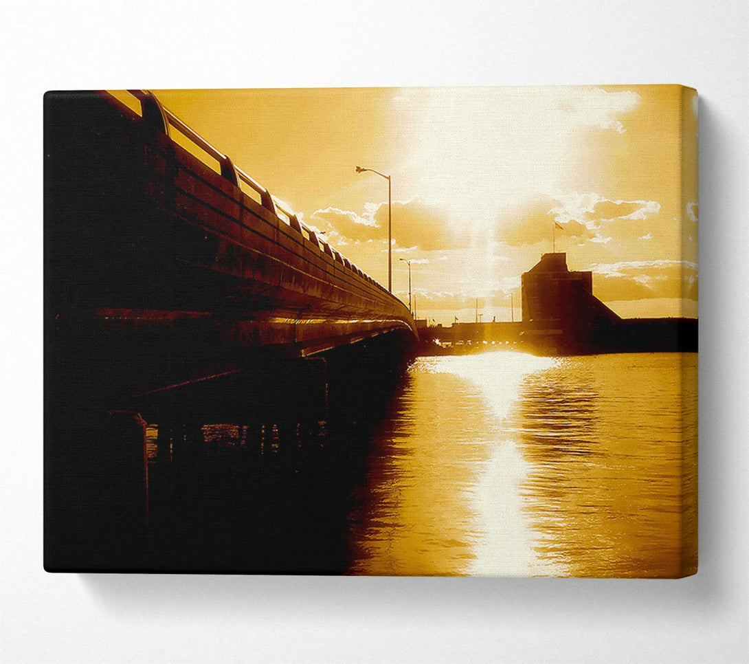  A Canvas Print of The Pier Above Caramel Canvas Wall Art