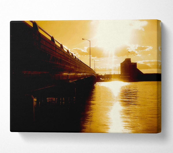  A Canvas Print of The Pier Above Caramel Canvas Wall Art