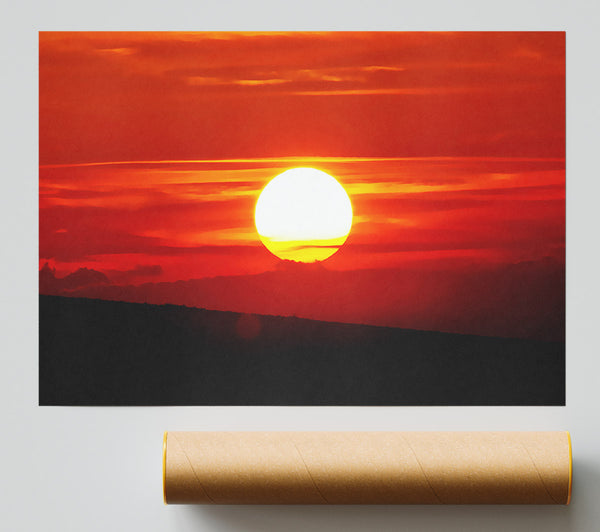Perfect Orange Sun Print
