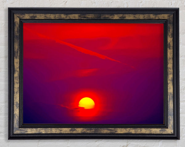The Glow Of The Red Sun Framed Print