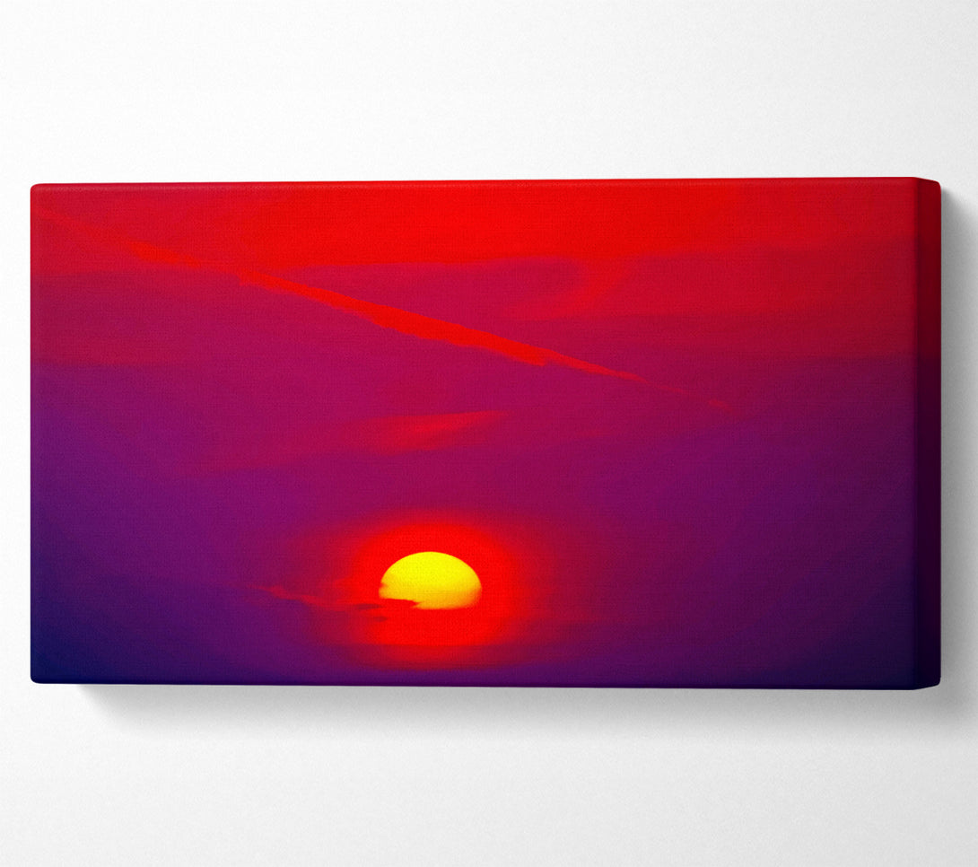  A Canvas Print of The Glow Of The Red Sun Canvas Art