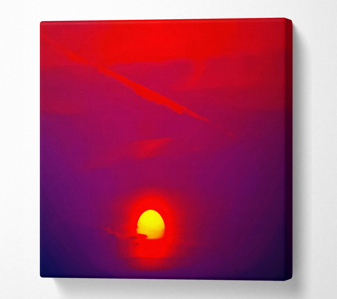  A Canvas Print of The Glow Of The Red Sun Canvas Art