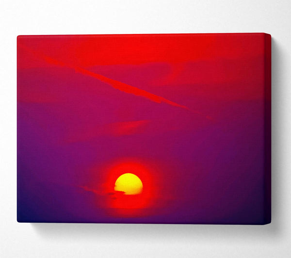  A Canvas Print of The Glow Of The Red Sun Canvas Art