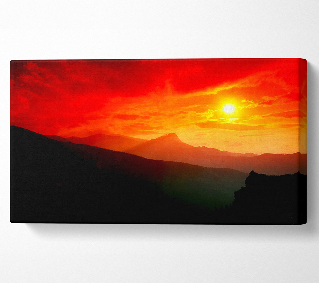 A Canvas Print of Sunblaze In The Italian Hills Canvas Wall Art