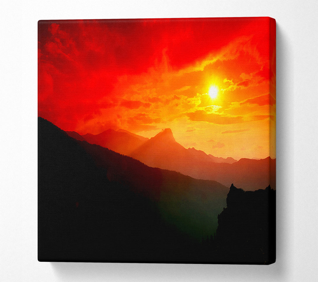  A Canvas Print of Sunblaze In The Italian Hills Canvas Wall Art