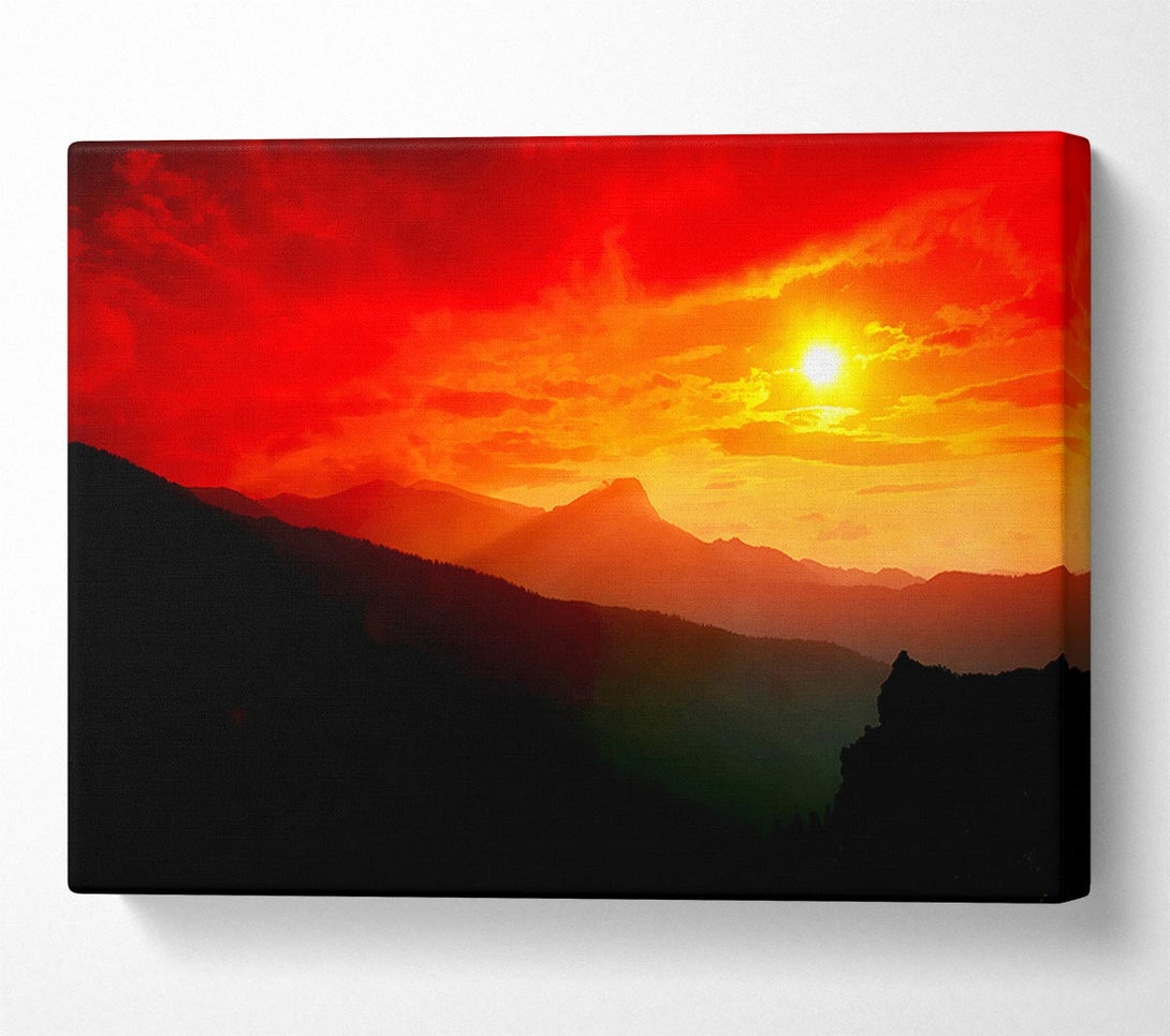  A Canvas Print of Sunblaze In The Italian Hills Canvas Wall Art