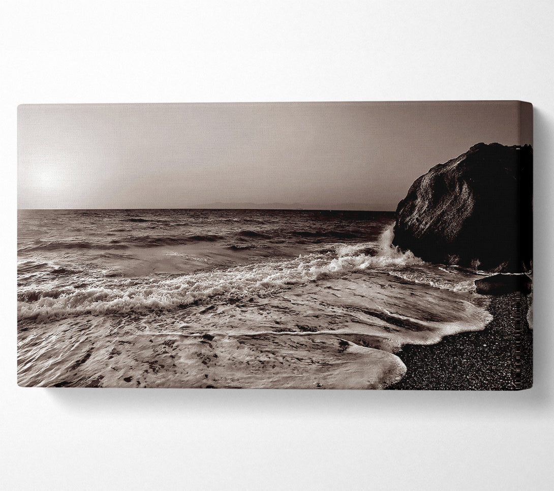  A Canvas Print of Chocolate Ocean Sun Canvas Wall Art