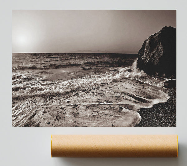 Chocolate Ocean Sun Giclee Print