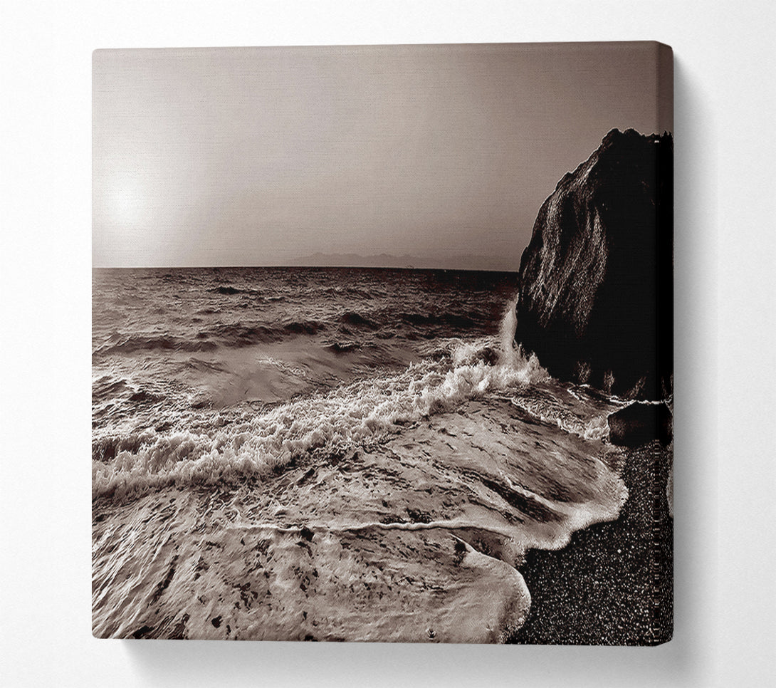  A Canvas Print of Chocolate Ocean Sun Canvas Wall Art