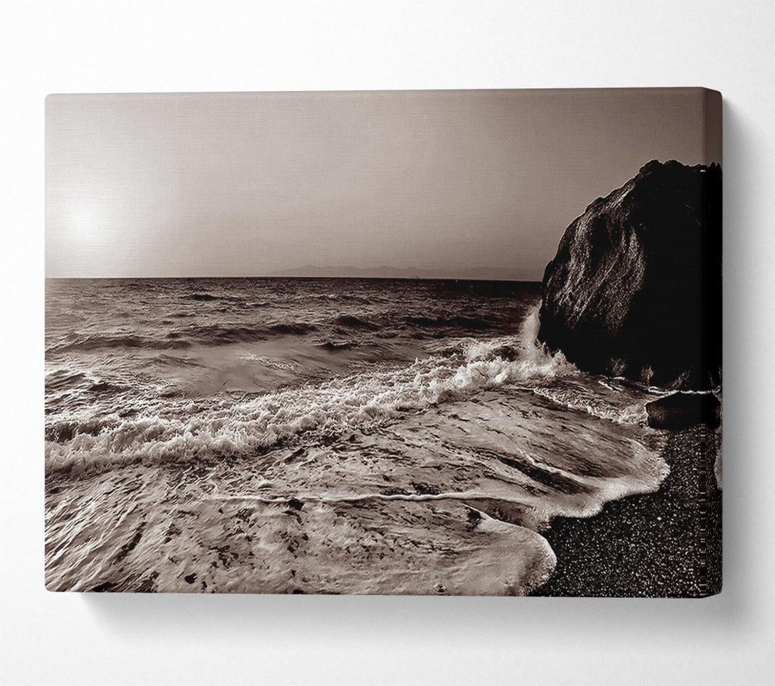  A Canvas Print of Chocolate Ocean Sun Canvas Wall Art