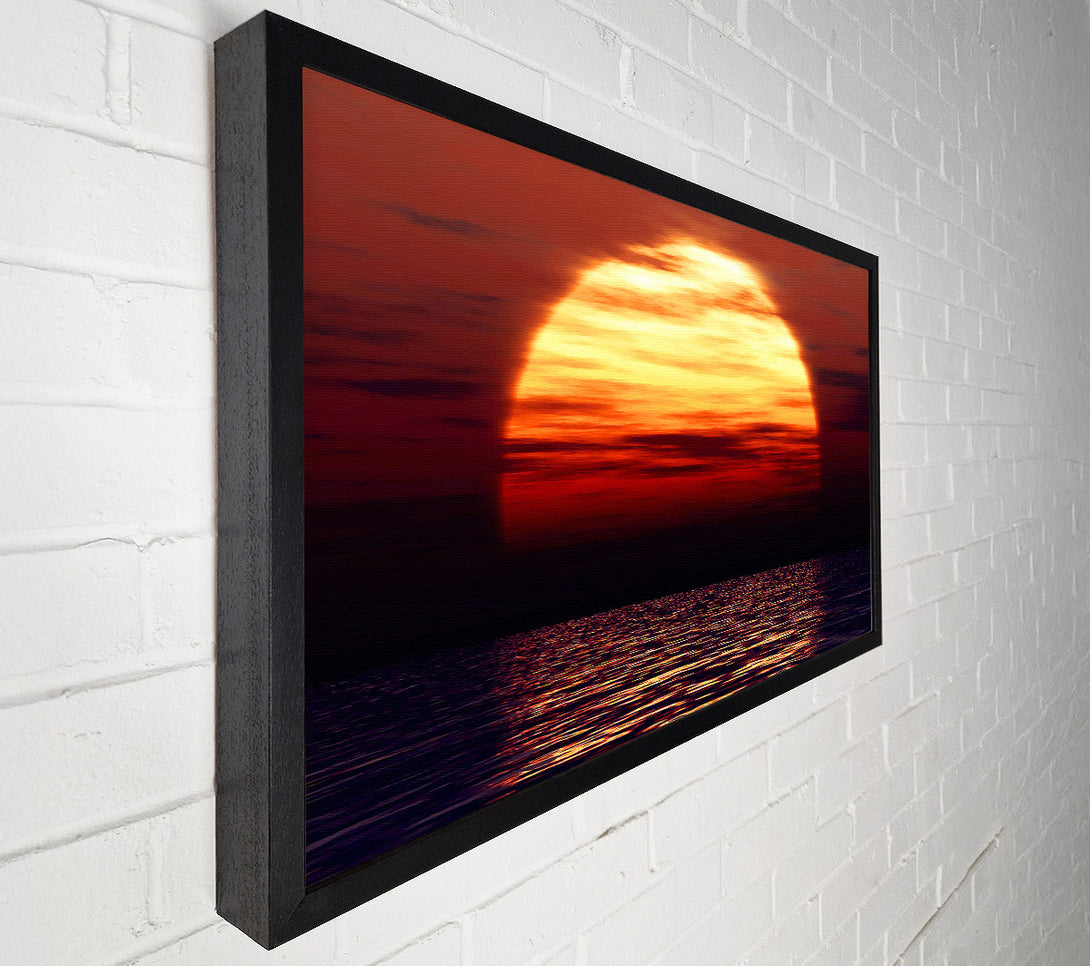  A Canvas Print of Surreal Ocean Sun Canvas Print