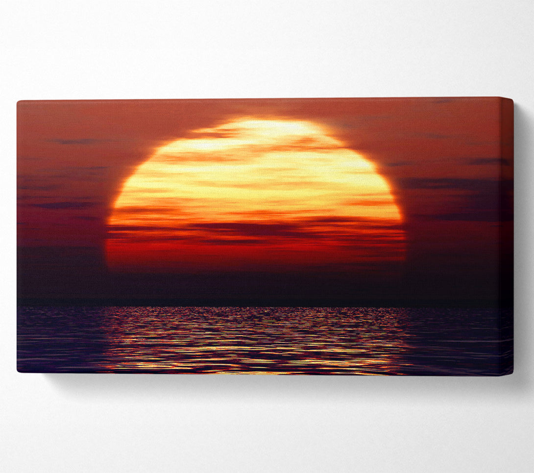  A Canvas Print of Surreal Ocean Sun Canvas Print
