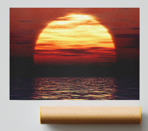 Surreal Ocean Sun Print