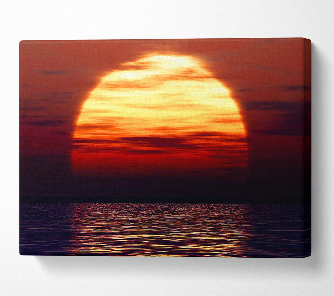  A Canvas Print of Surreal Ocean Sun Canvas Print