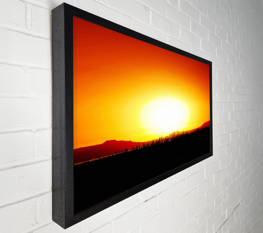  A Canvas Print of The Glowing Golden Sun Canvas Art