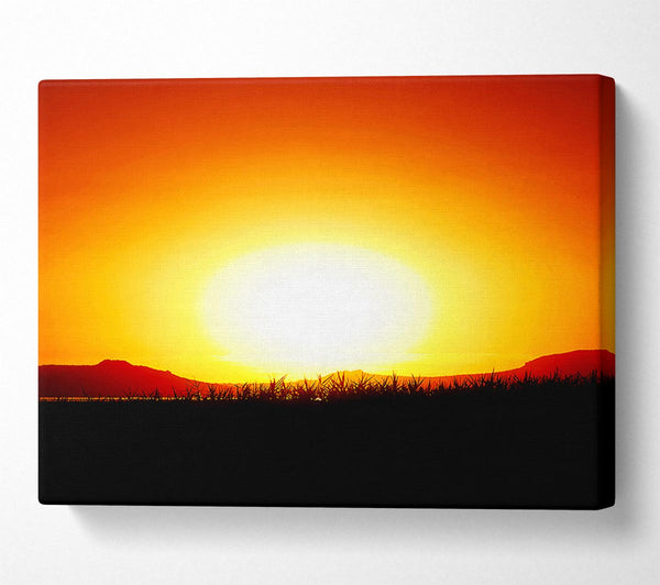  A Canvas Print of The Glowing Golden Sun Canvas Art