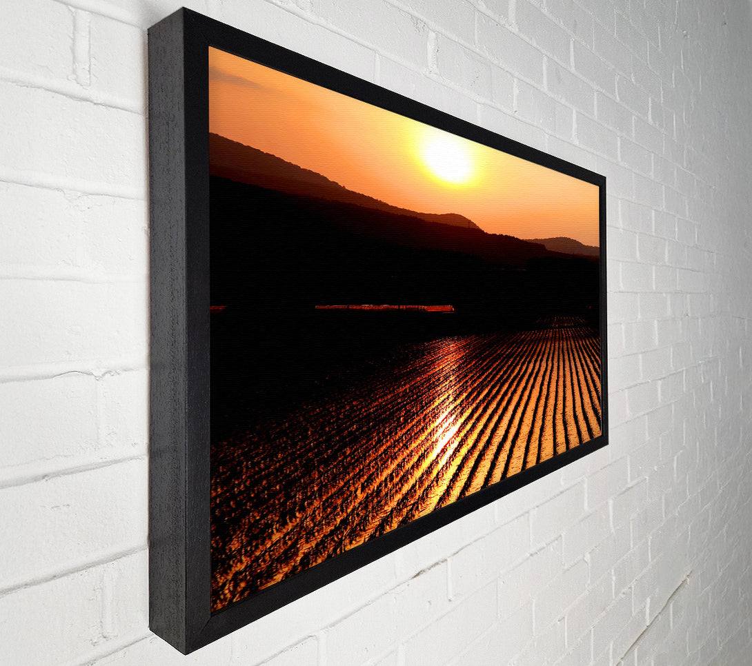  A Canvas Print of Sunset Over The Wheatfield Canvas Art