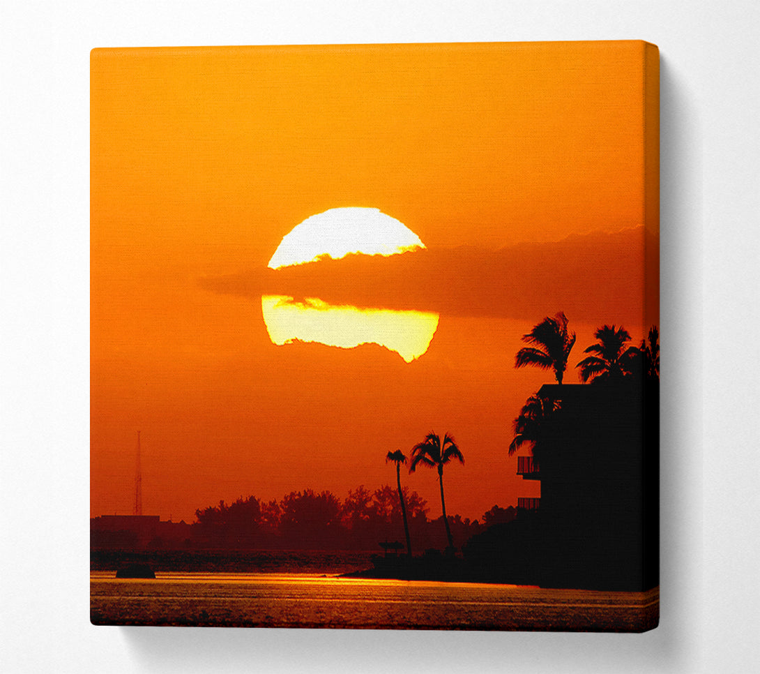  A Canvas Print of Paradise Beach House Canvas Print