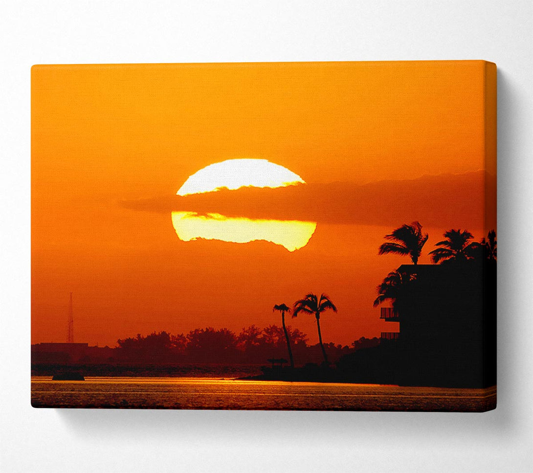  A Canvas Print of Paradise Beach House Canvas Print