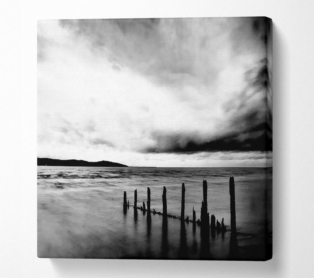  A Canvas Print of The Path To The Ocean B n W Canvas Art