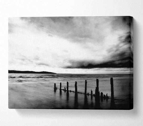  A Canvas Print of The Path To The Ocean B n W Canvas Art