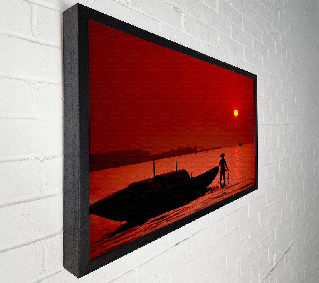 A Canvas Print of Red Fishermans Ocean Canvas Print