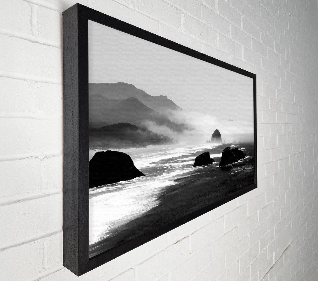  A Canvas Print of The Oceans Swell B n W Canvas Wall Art