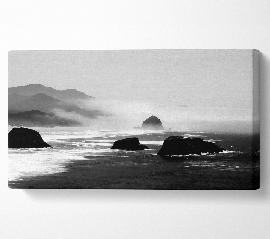  A Canvas Print of The Oceans Swell B n W Canvas Wall Art