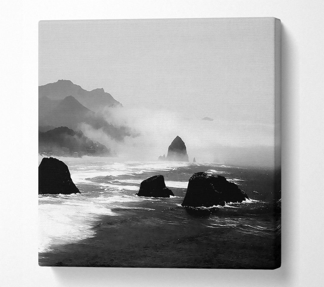 A Canvas Print of The Oceans Swell B n W Canvas Wall Art