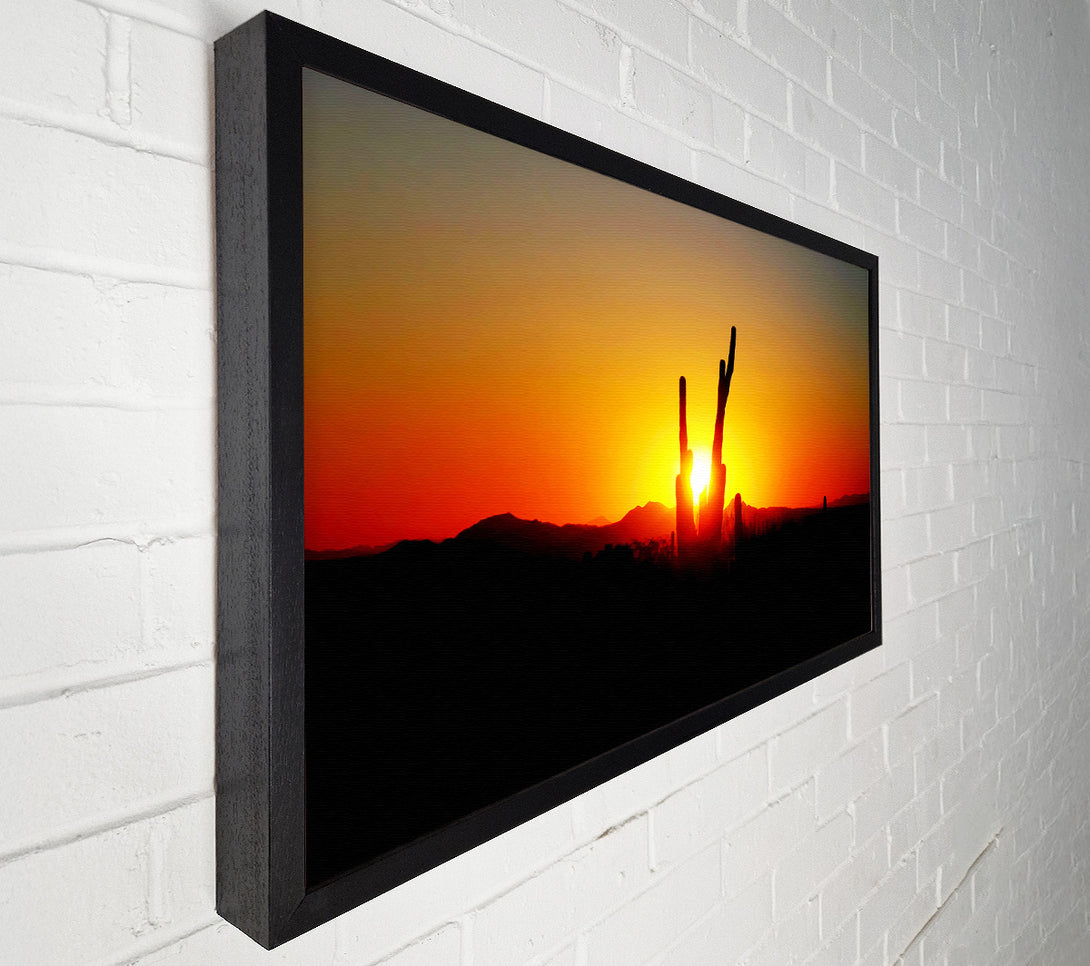  A Canvas Print of Red Cactus Sunrise Canvas Art