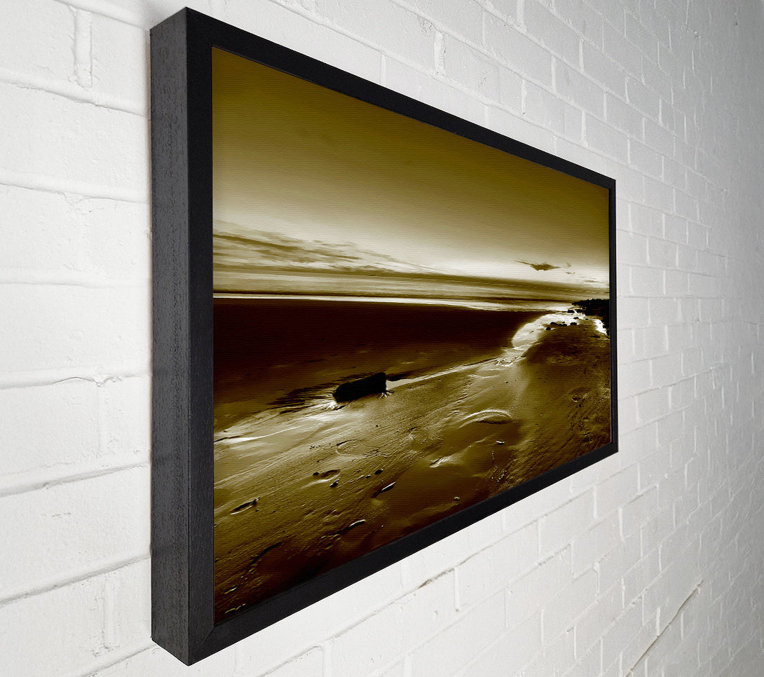  A Canvas Print of Calming Olive Ocean Canvas Print
