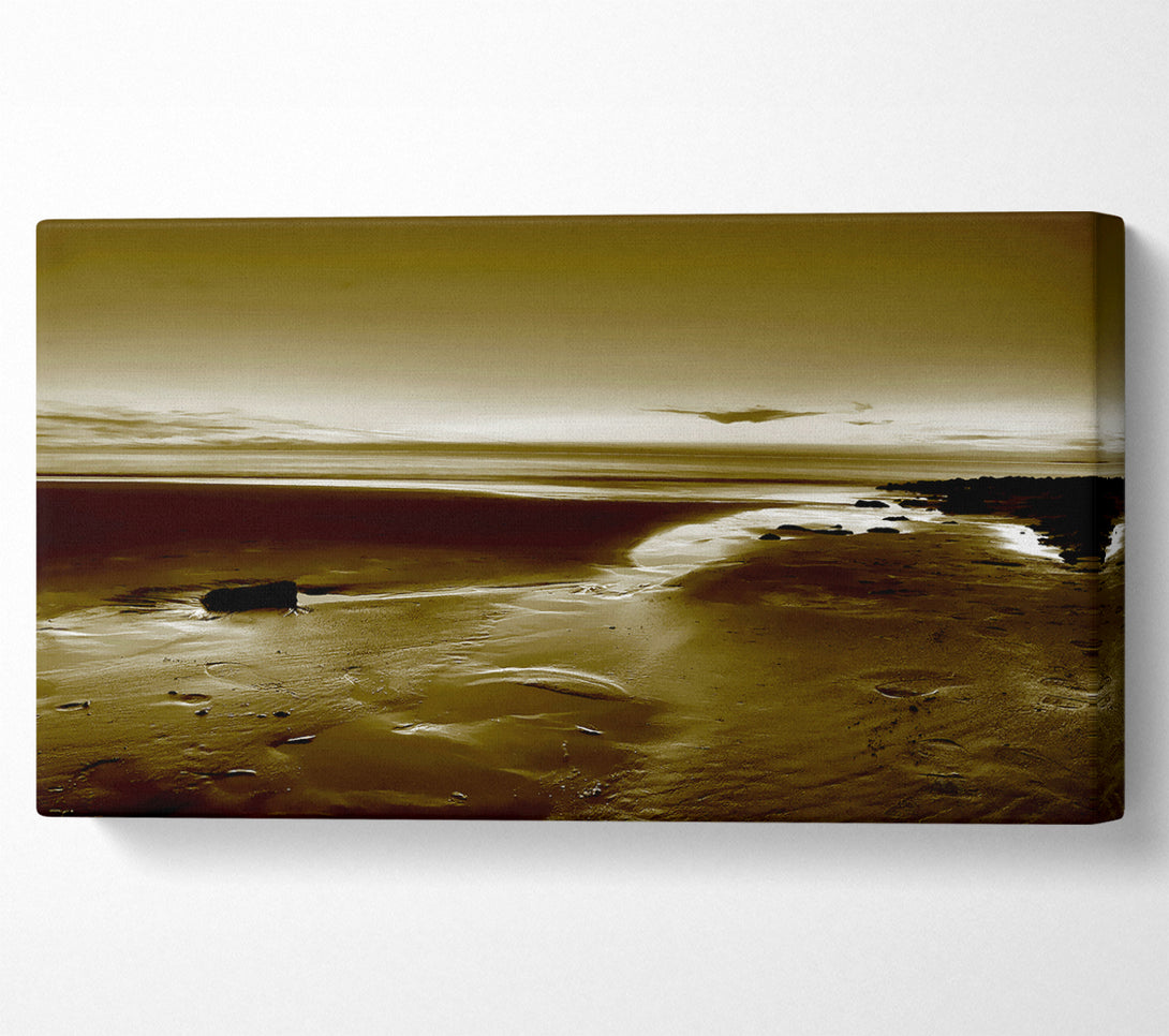  A Canvas Print of Calming Olive Ocean Canvas Print