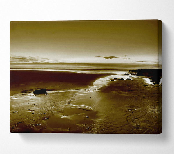  A Canvas Print of Calming Olive Ocean Canvas Print