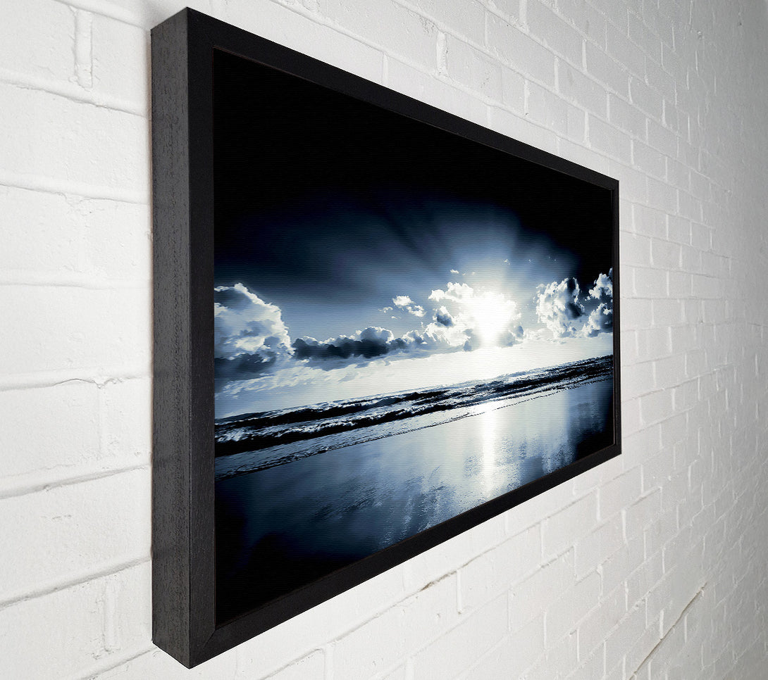  A Canvas Print of Blue Ocean Sunrise Canvas Art